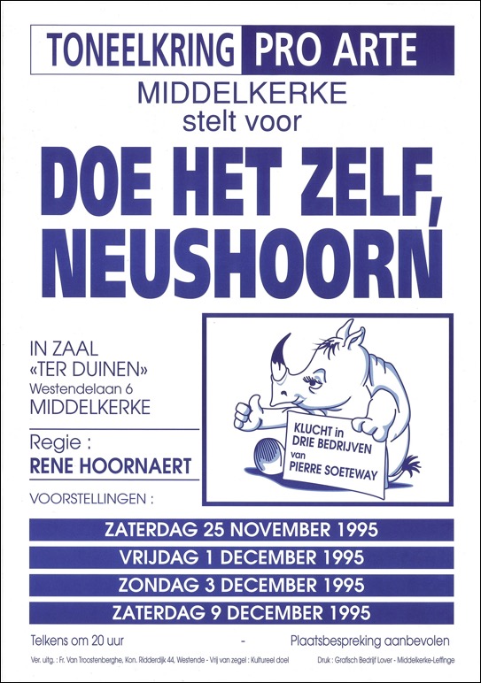 Doe het zelf neushoorn affiche
